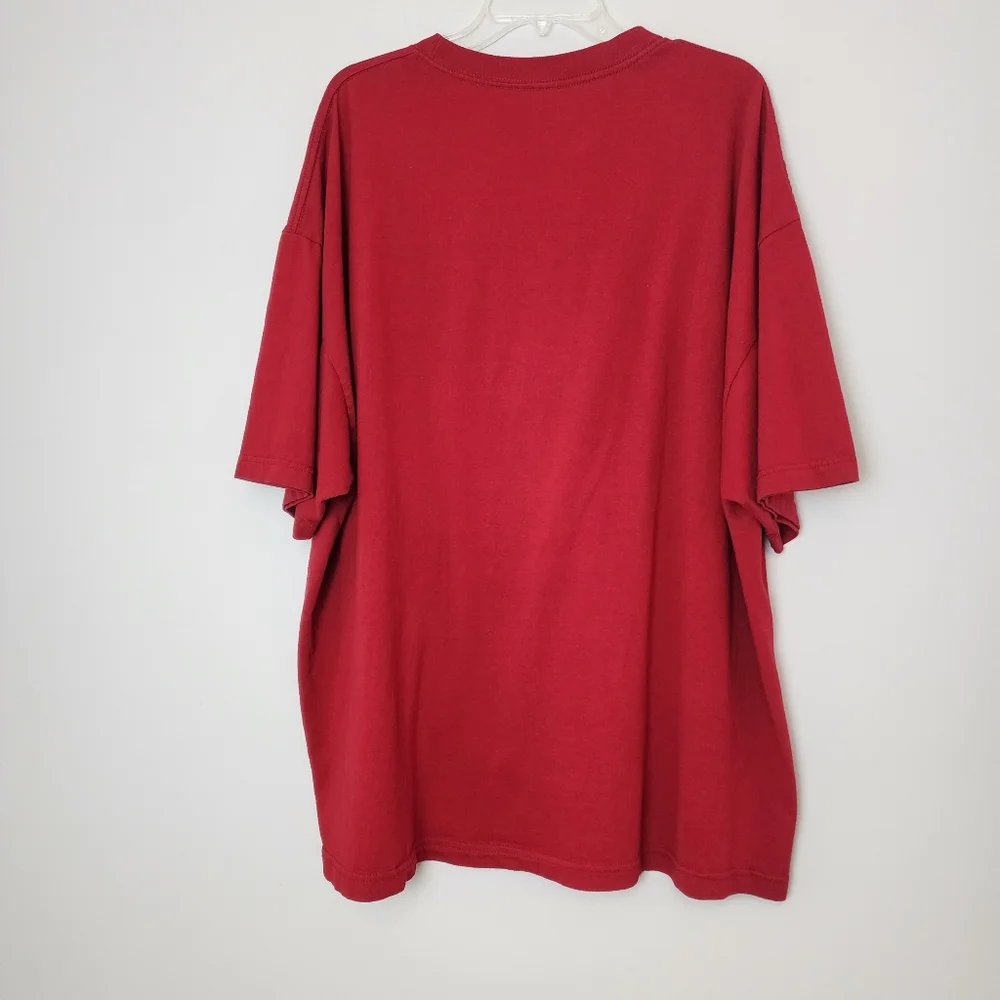 New‎ Orleans French Quarter embroidered deep red t-shirt 3XL